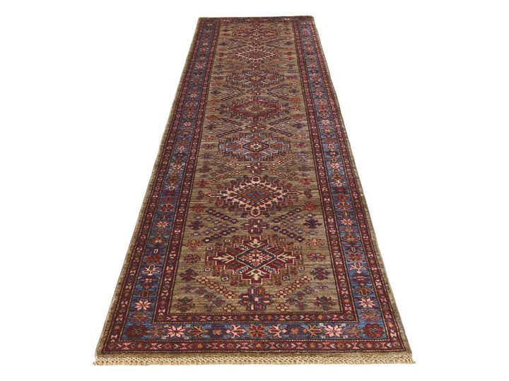 2' 7 x 9' 6 Hand Knotted Kazak Runner Rug