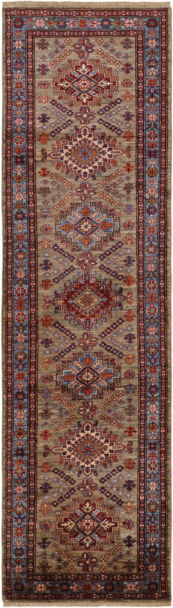 2' 7 x 9' 6 Hand Knotted Kazak Runner Rug
