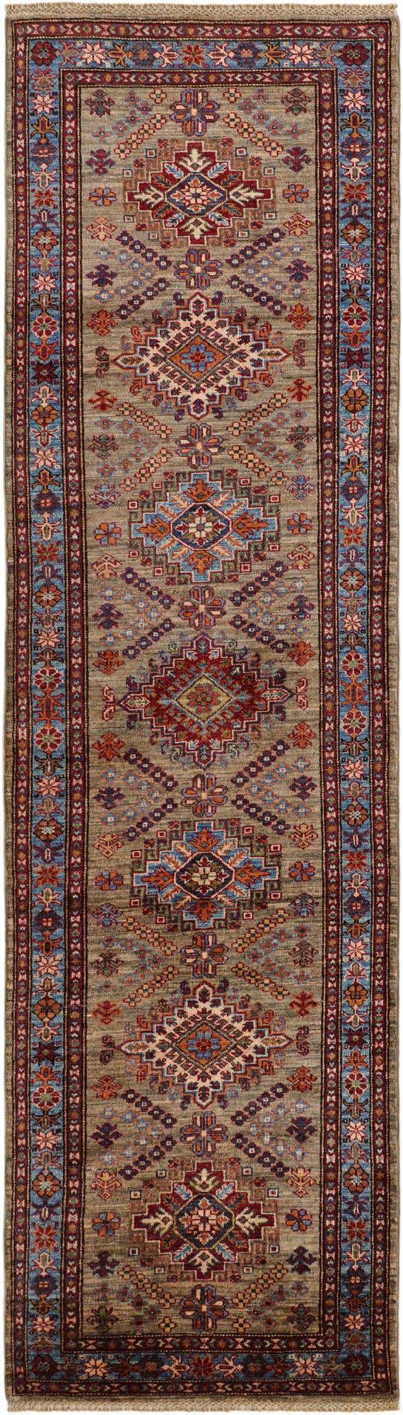 2' 7 x 9' 6 Hand Knotted Kazak Runner Rug