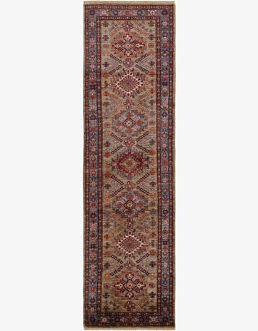 2' 7 x 9' 6 Hand Knotted Kazak Runner Rug