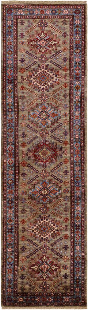 2' 7 x 9' 6 Hand Knotted Kazak Runner Rug