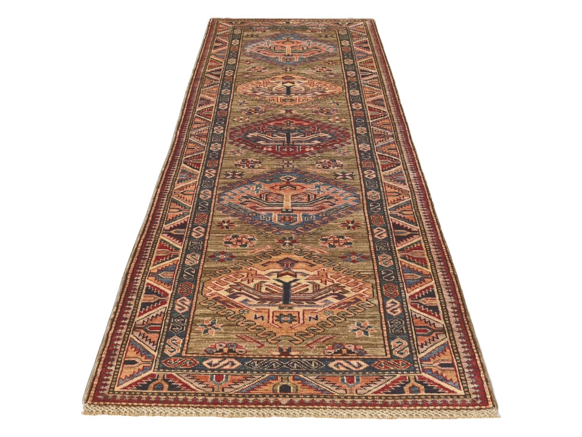2' 9 x 9' 1 Hand Knotted Kazak Runner Rug