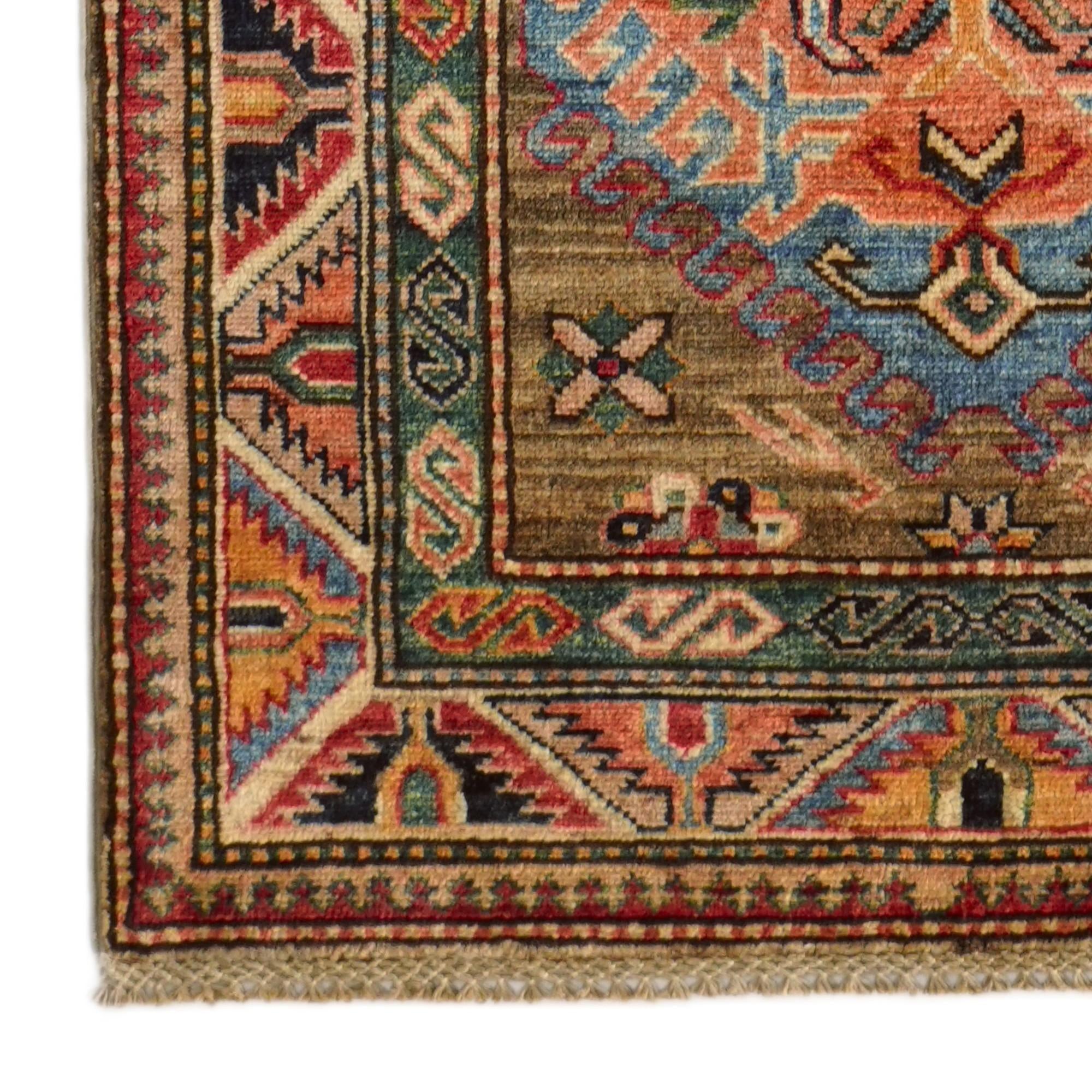 2' 9 x 9' 1 Hand Knotted Kazak Runner Rug