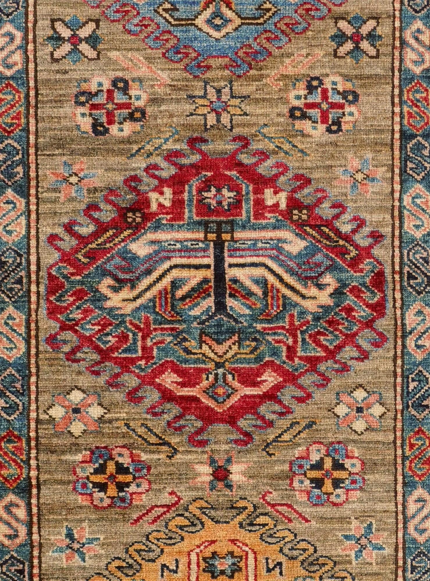 2' 9 x 9' 1 Hand Knotted Kazak Runner Rug