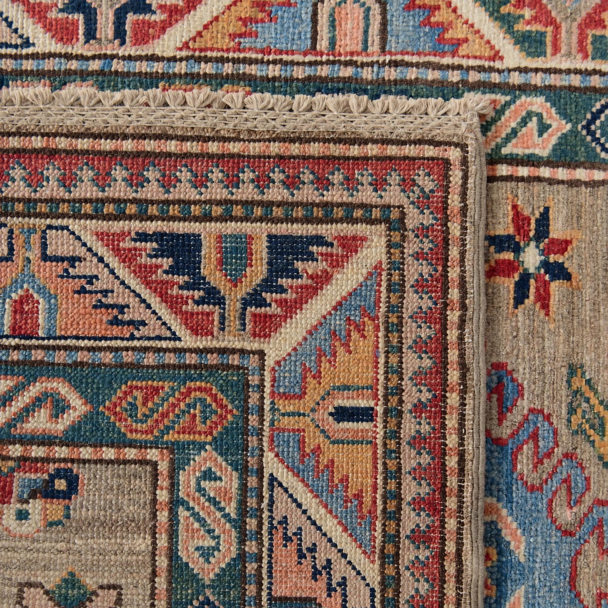 85cm x 275cm Hand Knotted Kazak Runner Rug