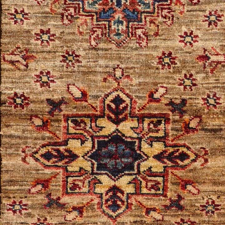 75cm x 325cm Handgeknüpft Kazak Läufer Teppich