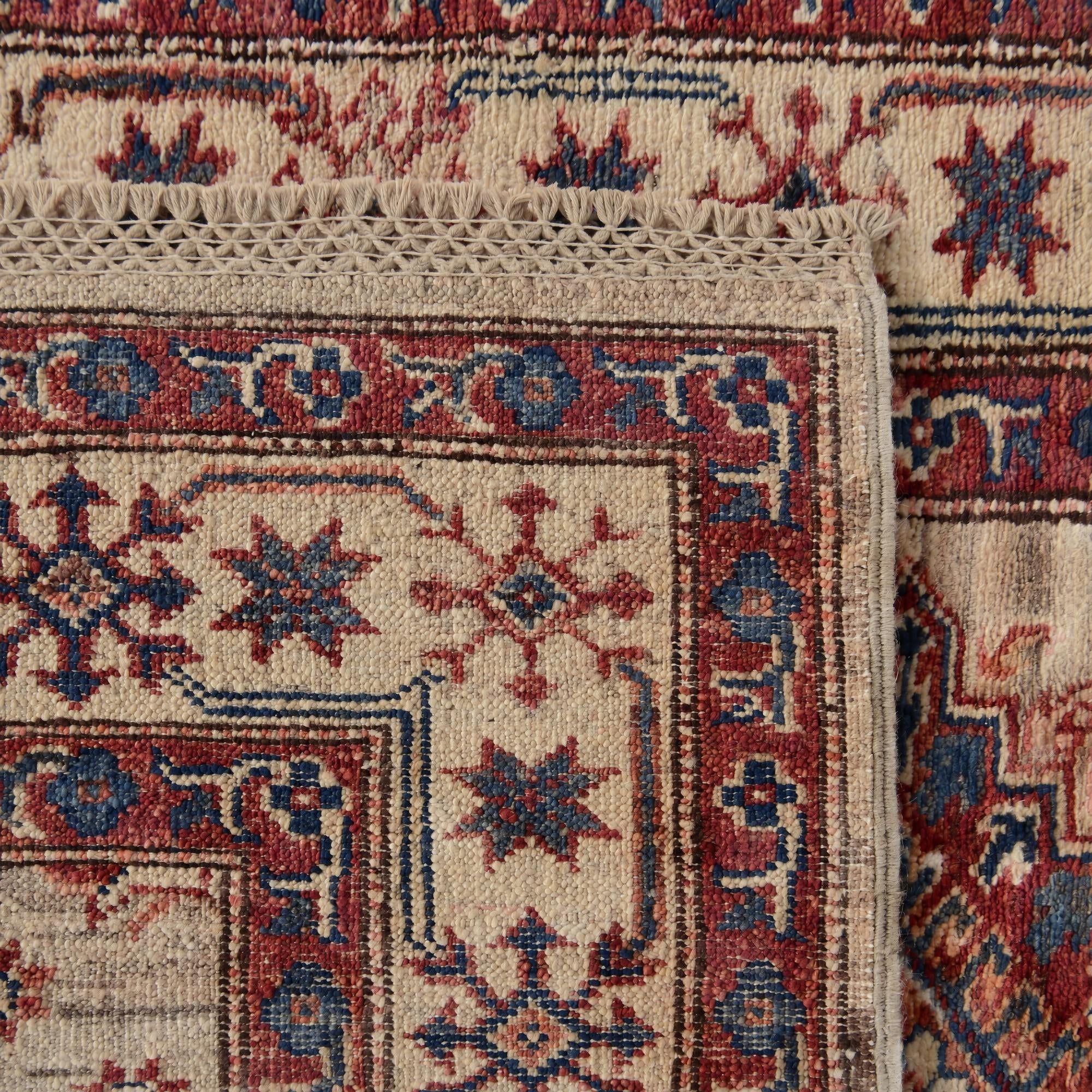 75cm x 325cm Hand Knotted Kazak Runner Rug