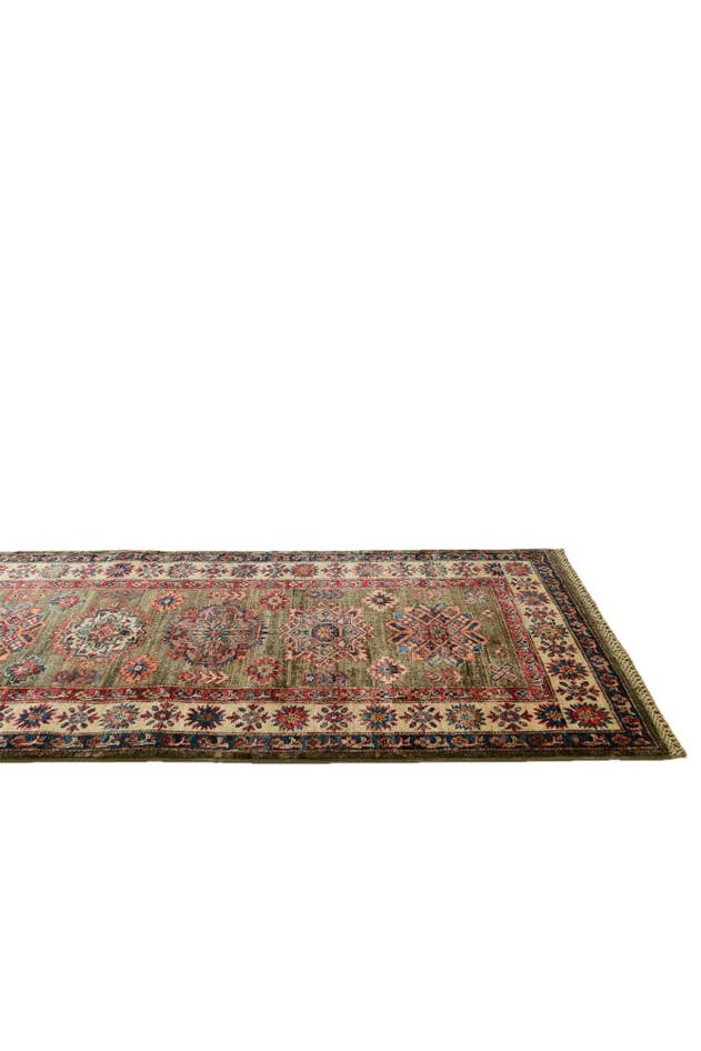 Detail image of 2' 8 x 9' 9 Hand Knotted Kazak Runner Rug