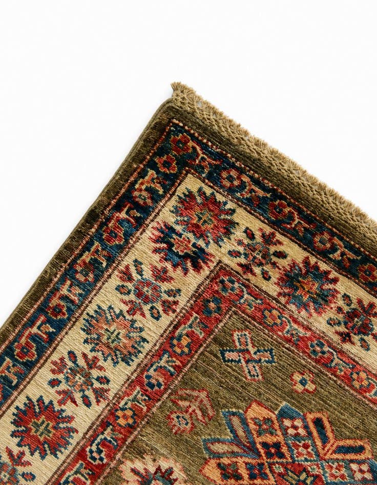 Detail image of 2' 8 x 9' 9 Hand Knotted Kazak Runner Rug