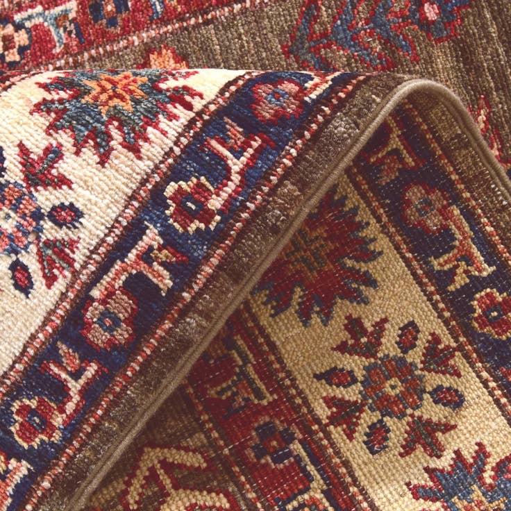 Detail image of 2' 8 x 9' 9 Hand Knotted Kazak Runner Rug