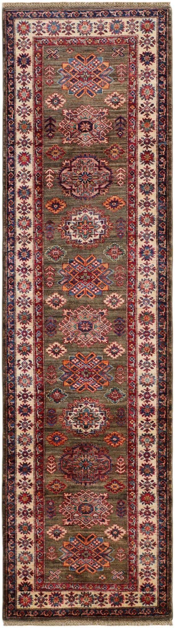 2' 8 x 9' 9 Hand Knotted Kazak Runner Rug