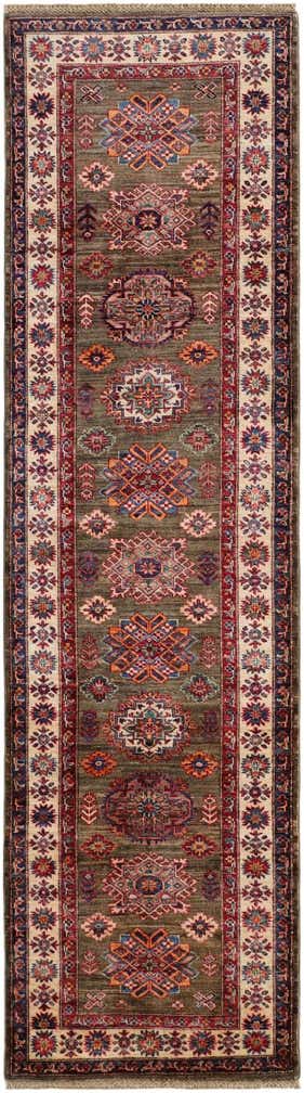 2' 8 x 9' 9 Hand Knotted Kazak Runner Rug