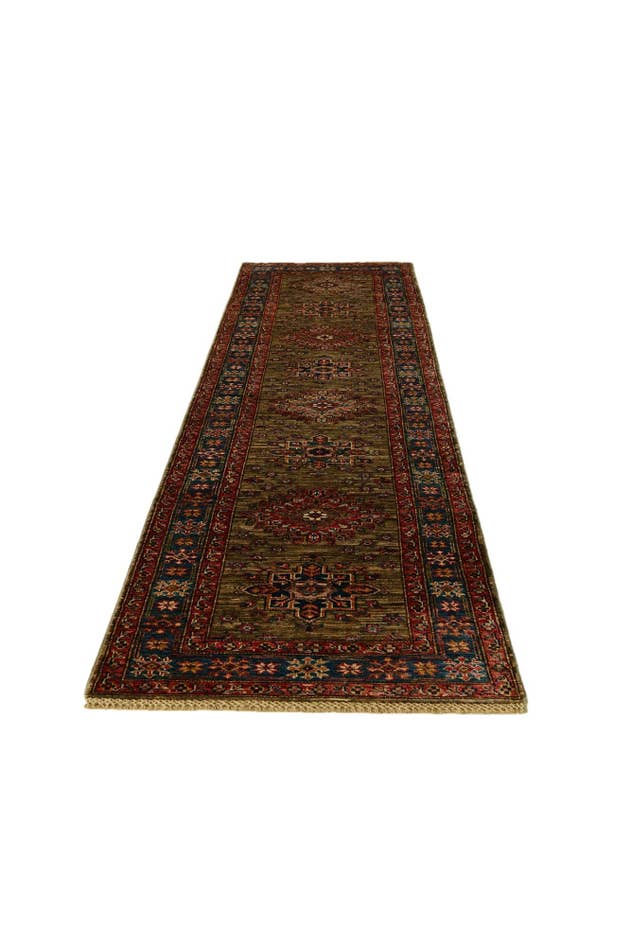 Detail image of 2' 9 x 10' Hand Knotted Kazak Runner Rug