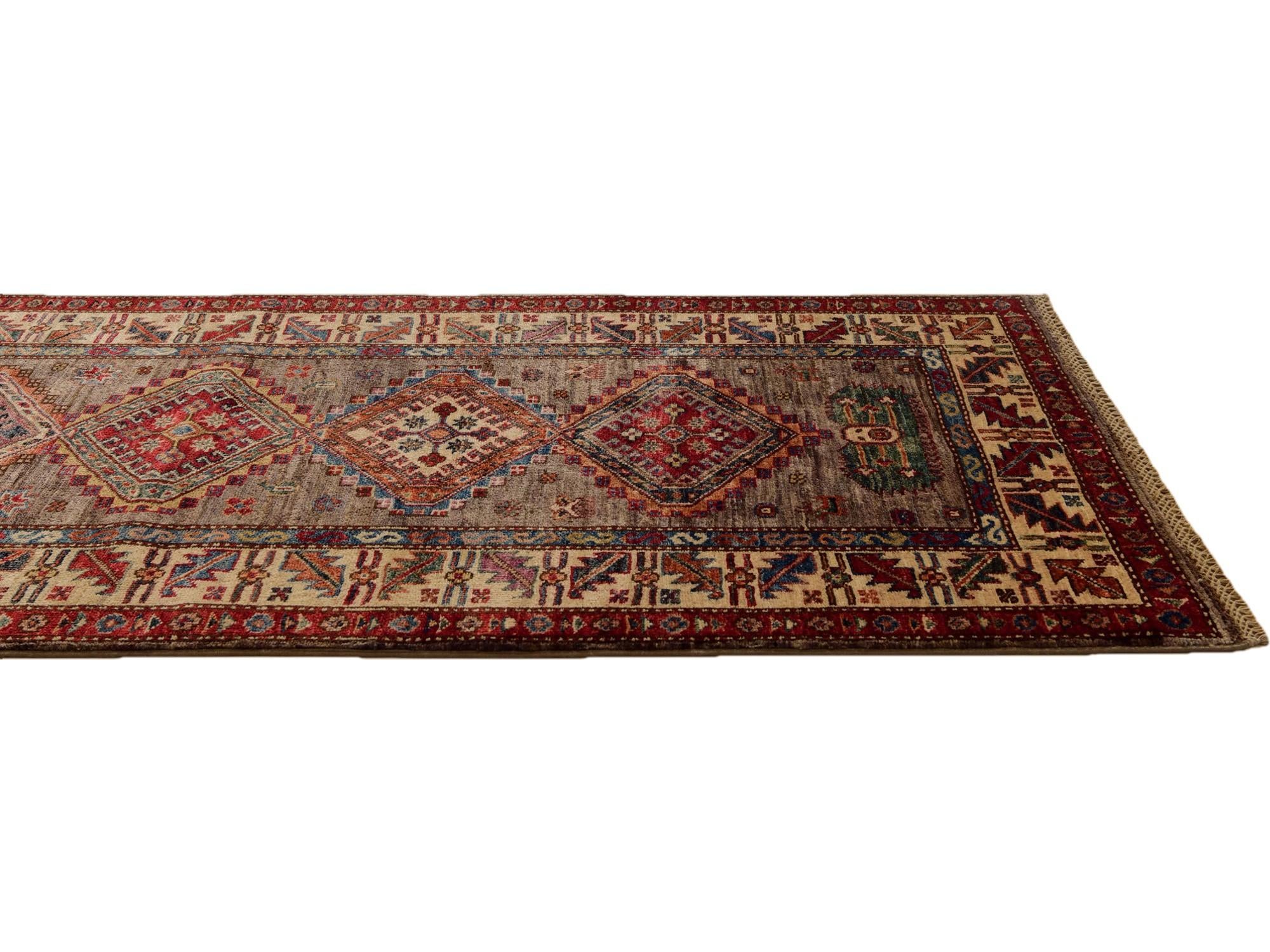2' 9 x 10' 6 Hand Knotted Kazak Runner Rug