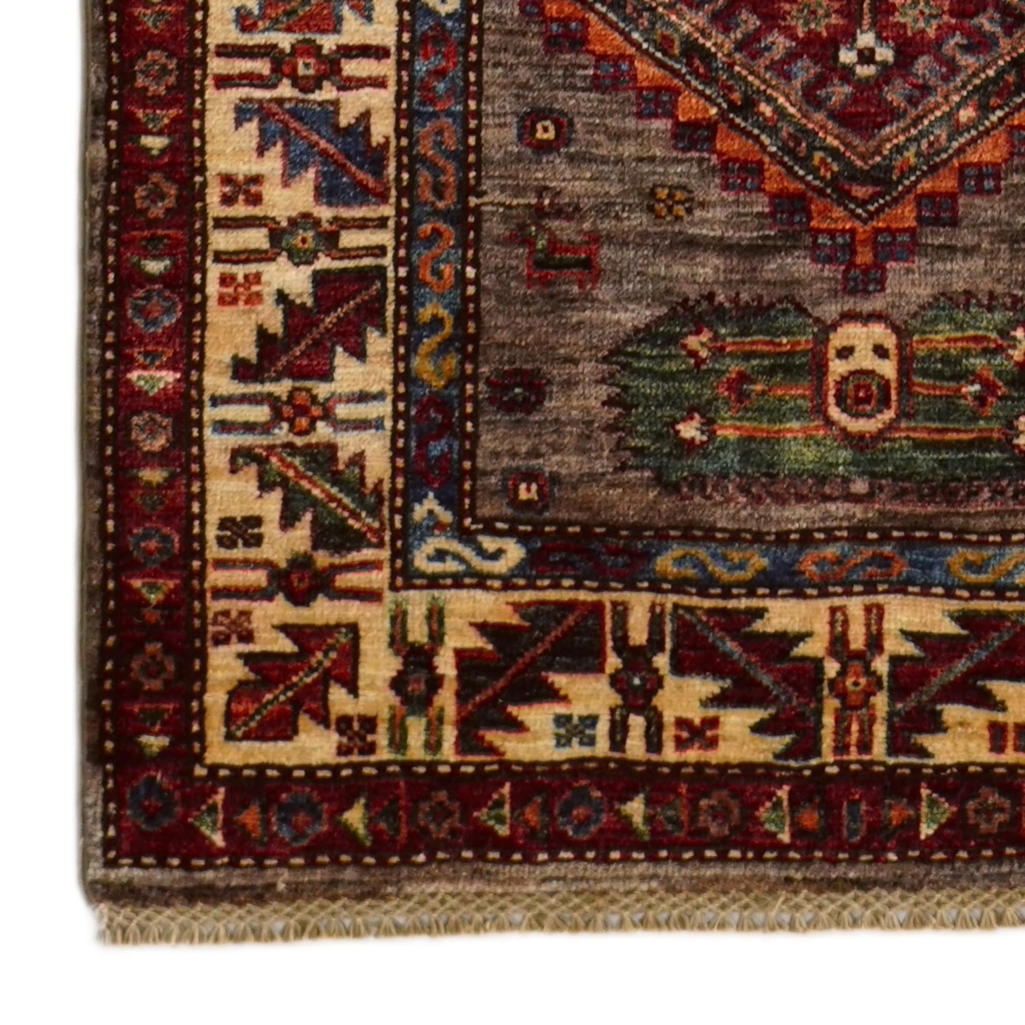 2' 9 x 10' 6 Hand Knotted Kazak Runner Rug