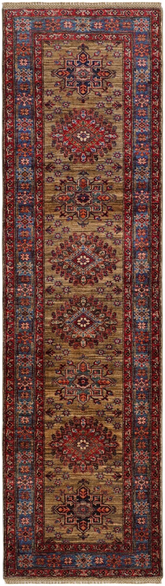 2' 9 x 9' 7 Hand Knotted Kazak Runner Rug