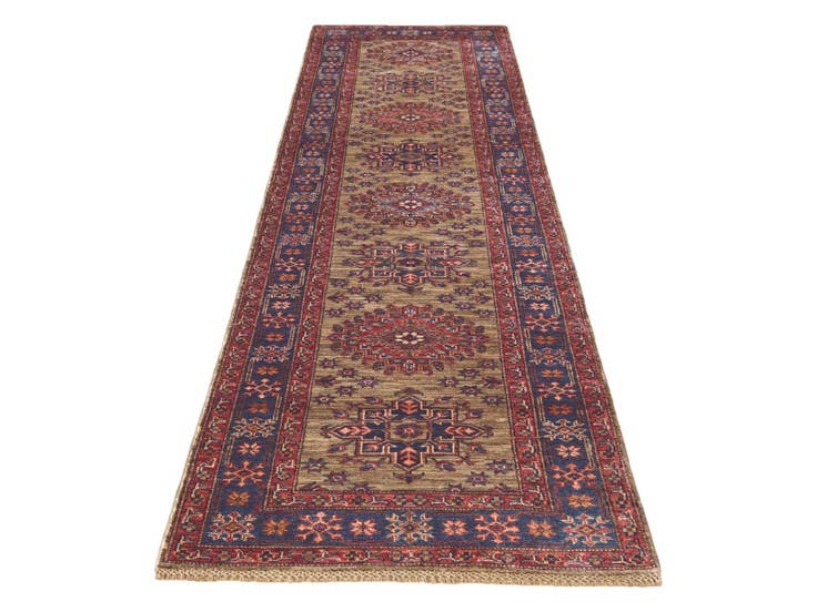 Detail image of 2' 9 x 9' 9 Hand Knotted Kazak Runner Rug