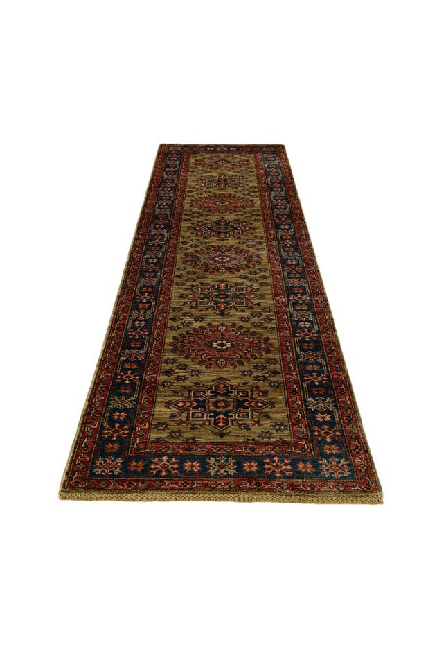 Detail image of 2' 9 x 9' 9 Hand Knotted Kazak Runner Rug