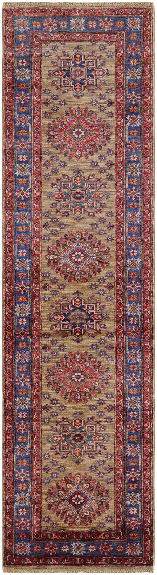2' 9 x 9' 9 Hand Knotted Kazak Runner Rug