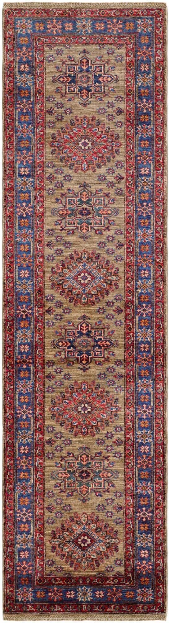 2' 9 x 9' 9 Hand Knotted Kazak Runner Rug