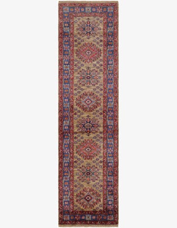 2' 9 x 9' 9 Hand Knotted Kazak Runner Rug