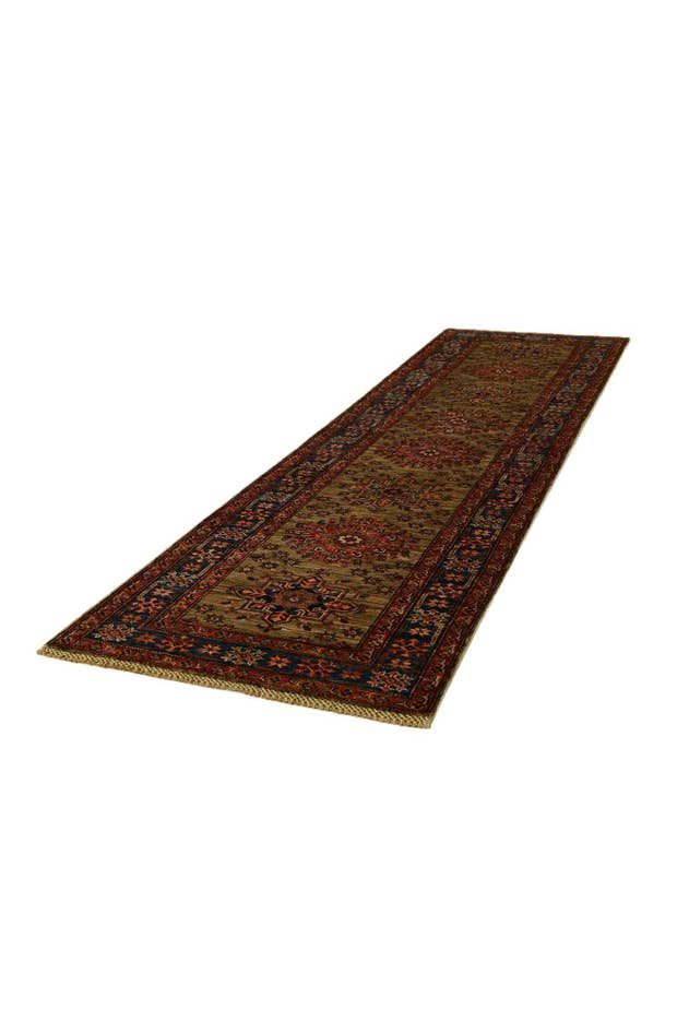 Detail image of 2' 4 x 9' 9 Hand Knotted Kazak Runner Rug