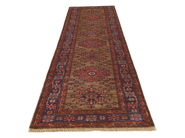 2' 4 x 9' 9 Hand Knotted Kazak Runner Rug