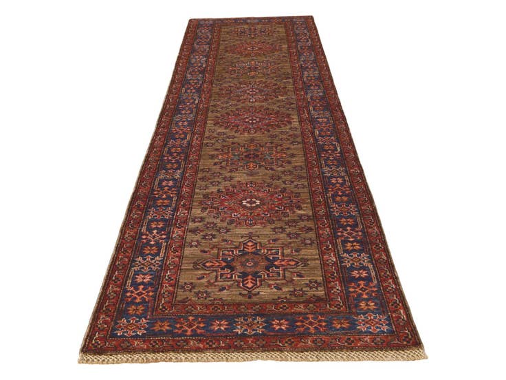 Detail image of 2' 4 x 9' 9 Hand Knotted Kazak Runner Rug