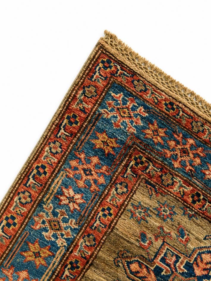 Detail image of 2' 4 x 9' 9 Hand Knotted Kazak Runner Rug