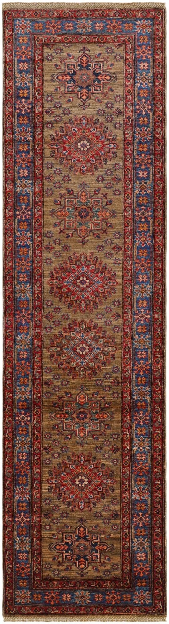 2' 4 x 9' 9 Hand Knotted Kazak Runner Rug