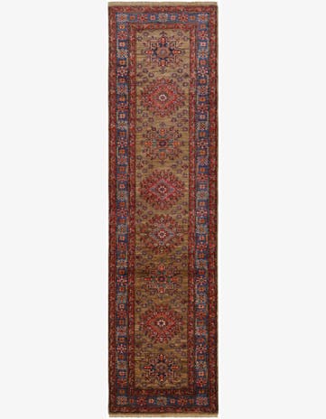 2' 4 x 9' 9 Hand Knotted Kazak Runner Rug