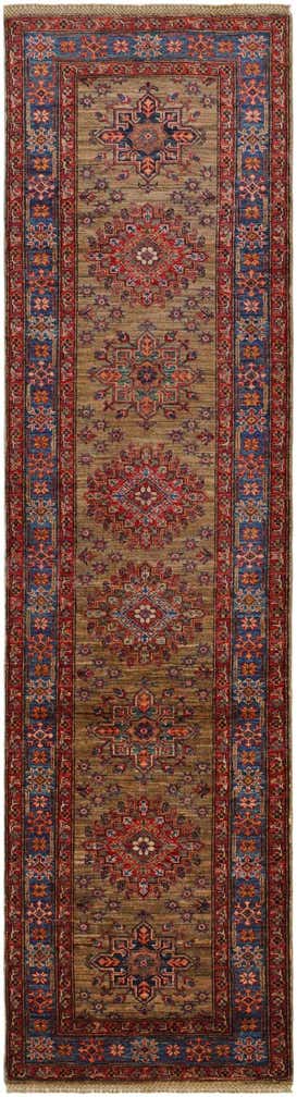 2' 4 x 9' 9 Hand Knotted Kazak Runner Rug