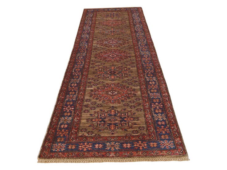 Detail image of 2' 9 x 9' 9 Hand Knotted Kazak Runner Rug