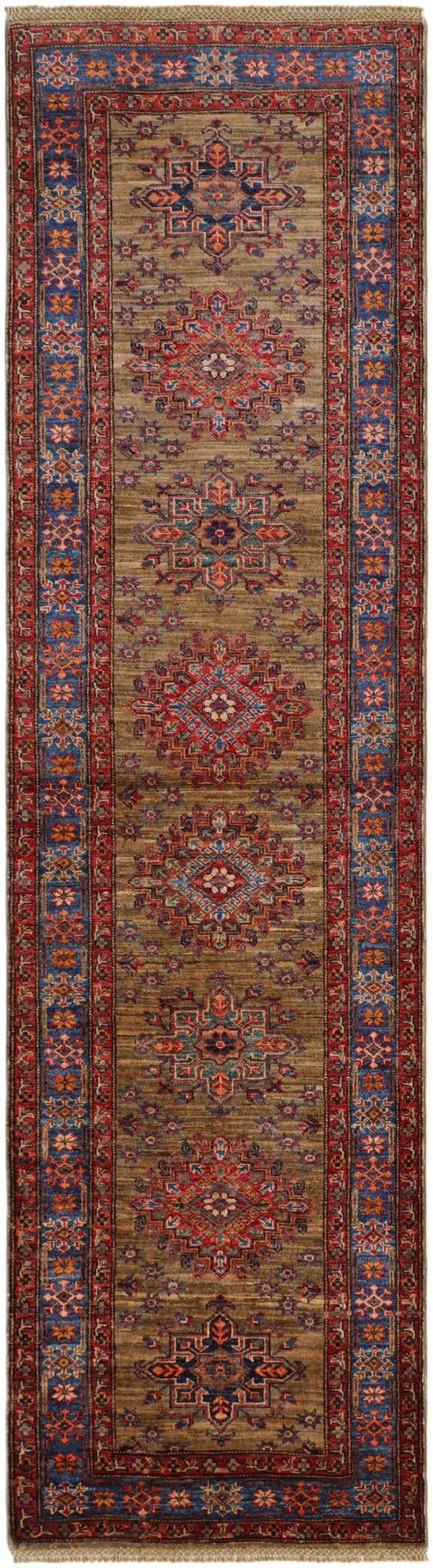 2' 9 x 9' 9 Hand Knotted Kazak Runner Rug