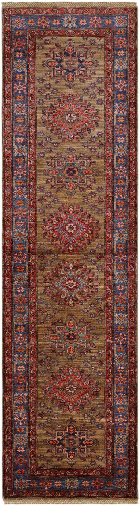 2' 9 x 9' 9 Hand Knotted Kazak Runner Rug