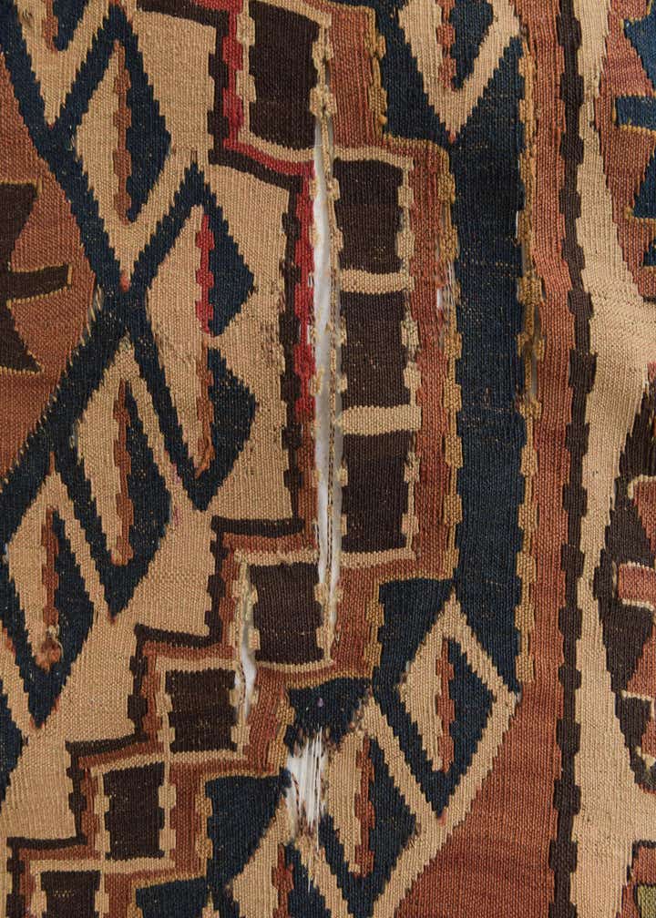 5' 5 x 10' 2 Hand Woven Kilim Fars Wool Runner Rug