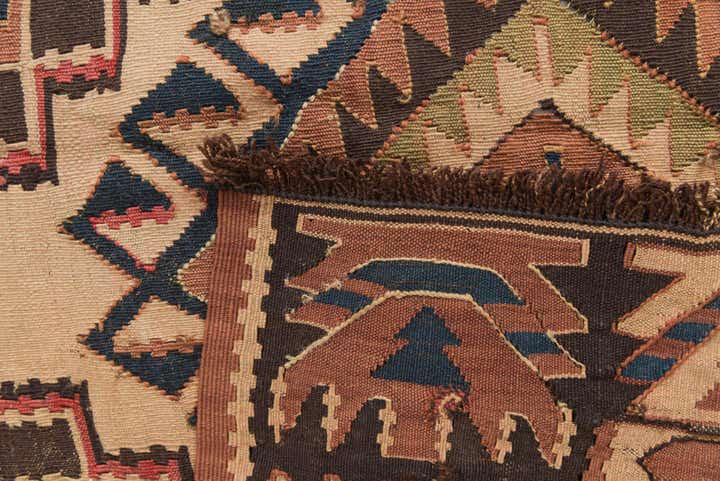 165cm x 310cm Hand Woven Kilim Fars Wool Runner Rug