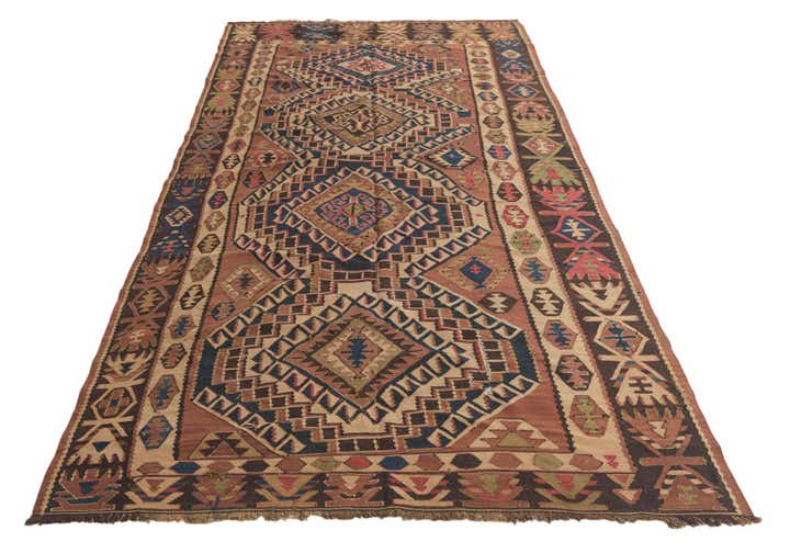 165cm x 310cm Hand Woven Kilim Fars Wool Runner Rug