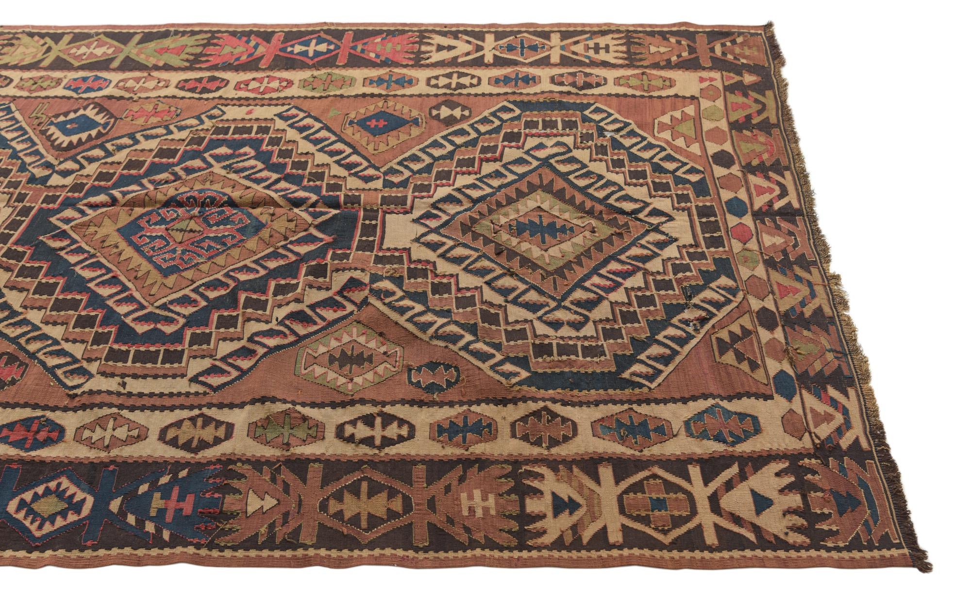 165cm x 310cm Tejido a mano Kilim Fars Alfombra Lana Pasillera