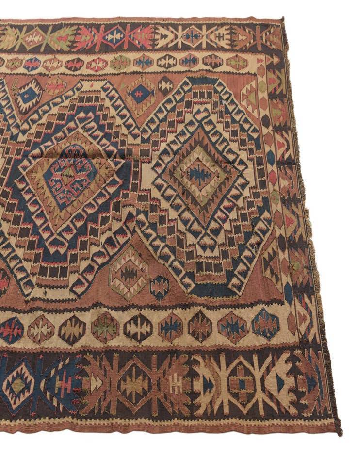 Detail image of 5' 5 x 10' 2 Hand Woven Kilim Fars Wool Runner Rug