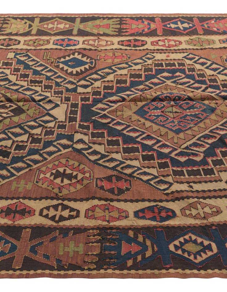 Detail image of 5' 5 x 10' 2 Hand Woven Kilim Fars Wool Runner Rug