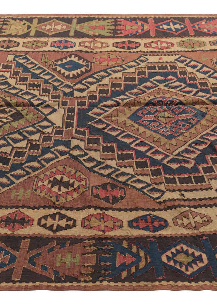 165cm x 310cm Hand Woven Kilim Fars Wool Runner Rug