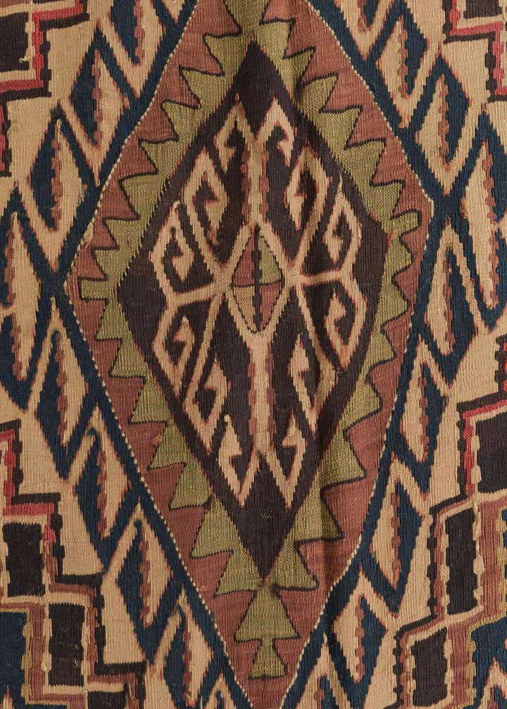 5' 5 x 10' 2 Hand Woven Kilim Fars Wool Runner Rug