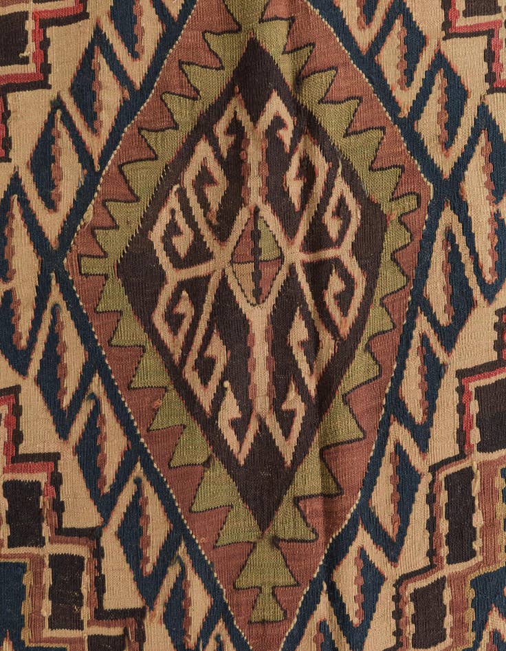 Detail image of 5' 5 x 10' 2 Hand Woven Kilim Fars Wool Runner Rug