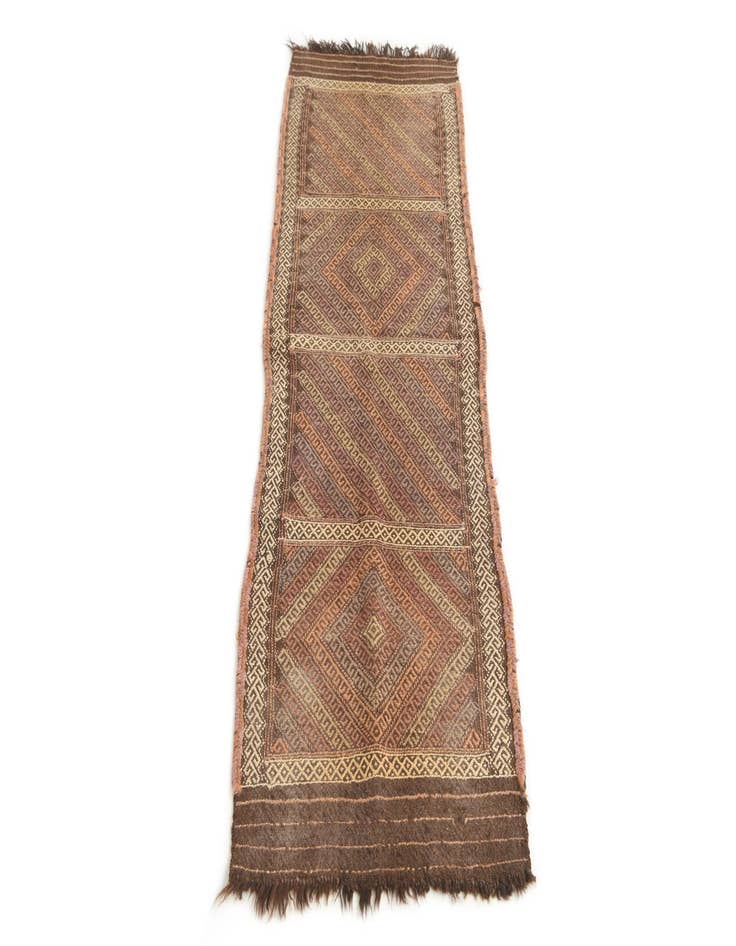 Detail image of 1' 10 x 5' 7  Hand Knotted Kilim Fars Persian Wool Runner Rug