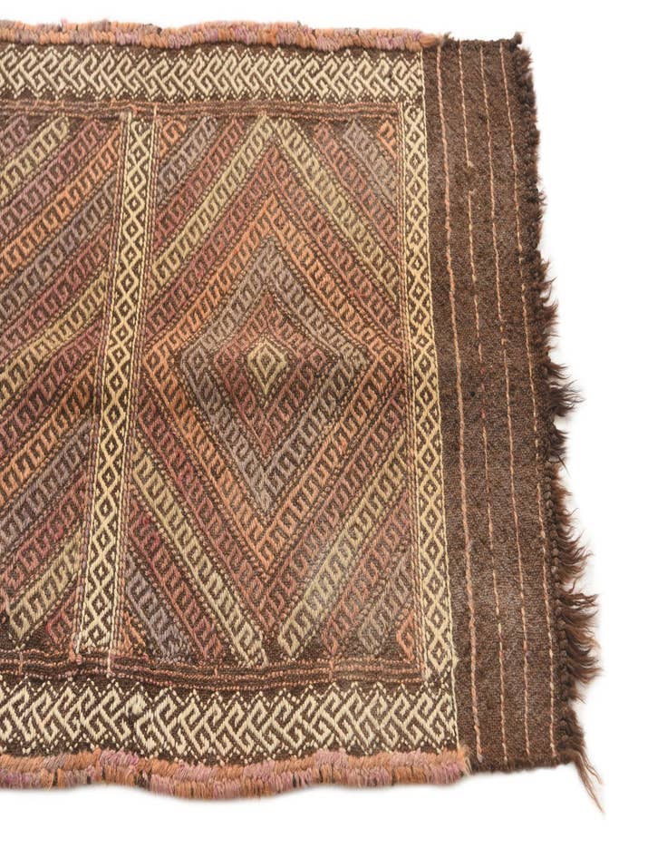 Detail image of 1' 10 x 5' 7  Hand Knotted Kilim Fars Persian Wool Runner Rug