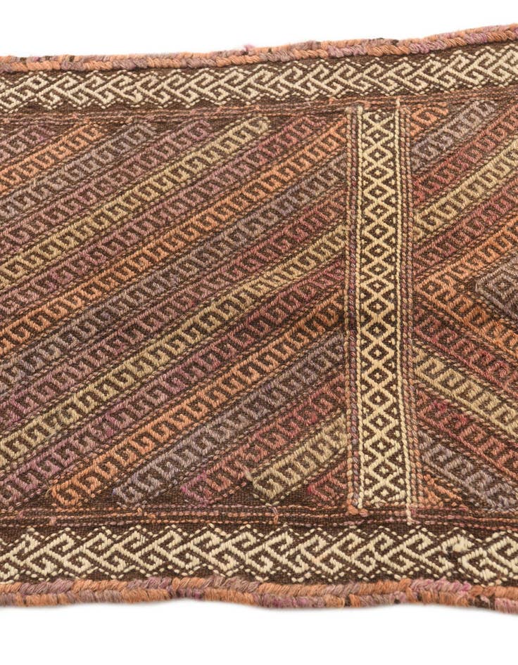 Detail image of 1' 10 x 5' 7  Hand Knotted Kilim Fars Persian Wool Runner Rug