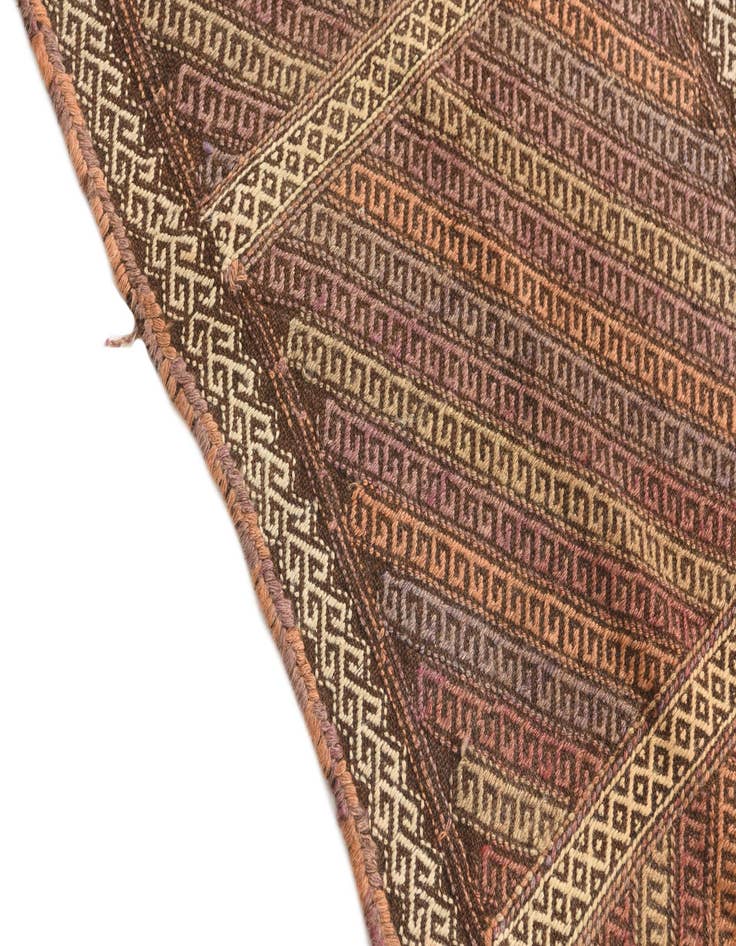 Detail image of 1' 10 x 5' 7  Hand Knotted Kilim Fars Persian Wool Runner Rug