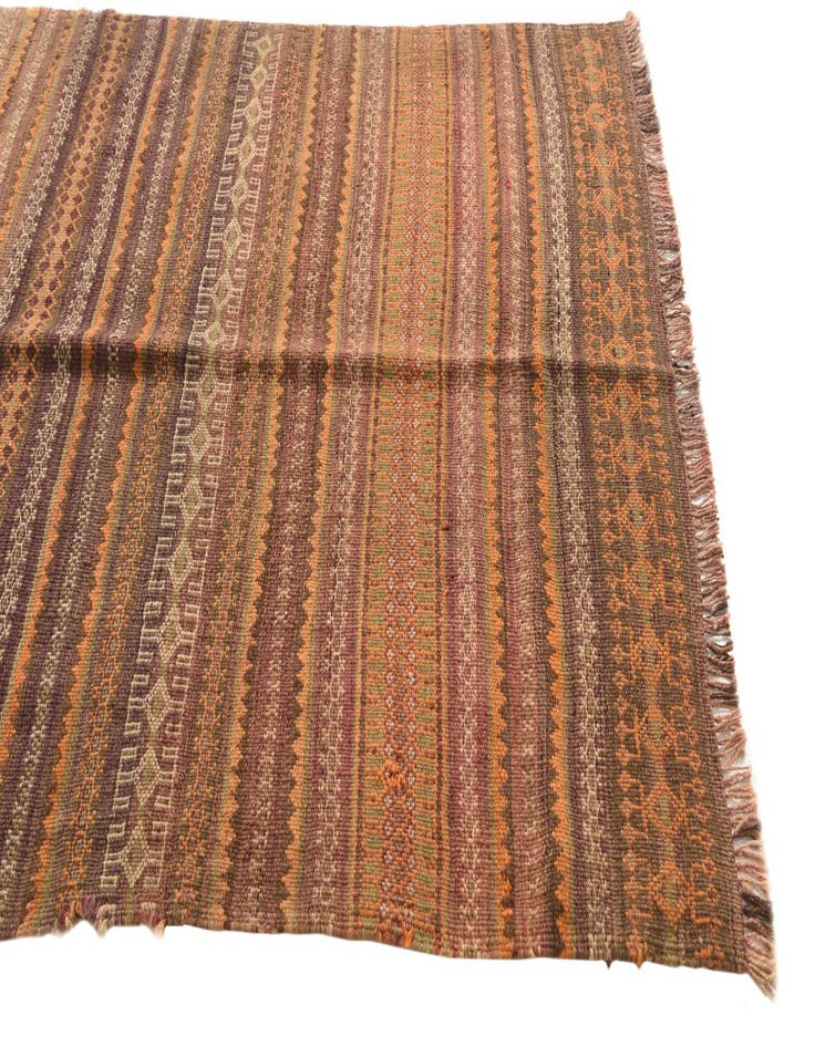 Detail image of 4' x 9' 5  Hand Woven Kilim Fars Wool Runner Rug