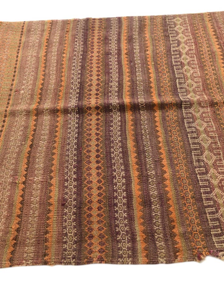 Detail image of 4' x 9' 5  Hand Woven Kilim Fars Wool Runner Rug